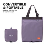 Shopper Bag Tote Bag Foldable Travel Laptop Grocery Nylon KO-SHOULDER PURPLE V274-GM-KOEBAG-SUDER-VT