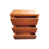 Tallboy MDF Brown Colour Waveform Design Three Drawers V43-TBY-TOBY