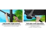 Instahut 3m Outdoor Umbrella Cantilever Garden Beach Patio Black UMB-BAN-F-8RIB-BK