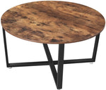 Round Coffee Table Rustic Brown and Black V178-11529