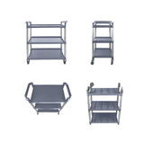 SOGA 2X 3 Tier Food Trolley Portable Kitchen Cart Multifunctional Big Utility Service with wheels FOODCART1522X2