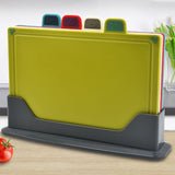 4pcs Food Classification Chopping Boards PP TPR Portable Slip Cutting Boards Kitchen Tools With V1294-YM0716-3118220120011