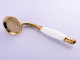 Shower head brass ceramic round hand shower head narrow, ceramic cartridge, universal compatibility, V1189-LC-LY-00082