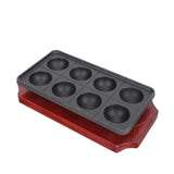 Cast Iron Nonstick Pan 8-Hole Baking Tray with Base Black 1 Set V1370-AZ4-18180