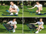 Premium Foldable Camping Chair Blue V728-OBA1005009770987910