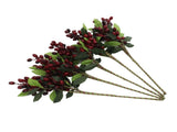 5PCS Artificial Berries Artificial Pip Berry Stems Decoration for Living Room Office Red V1294-YM0706-3115230060213