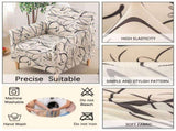 T Elastic Armrest Chair Cover Printed Armrest Chair Cover Modern Soft Single Sofa Cover Washable V1192-AZ-W-25102