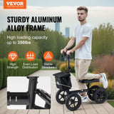 Folding Knee Scooter, Aluminum Steerable Knee Walker with Height-Adjustable Handlebar & Knee Pad, V952-XGZXQCQLBDJZ6X9I8V0