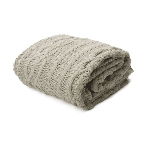 Asher Taupe Knitted Throw Rug V442-ATX-THROW-ASHER-TAUPE-RE