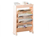 Classroom Bookshelf Multilayer with Universal Wheel Book Storage Shelving for Living Room V1294-YM0512-3117220266613