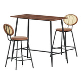 Artiss Bar Table Stools Set Dining Desk Industrial Kitchen Chairs Cafe Pub BA-TAB-CHR-SET-BR