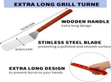 2 Pieces BBQ Extra Long Grill Turner and Grill Spatula, Stainless Steel Barbecue Grilling V1258-DP02-C-316