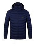 Heated Jacket Smart Heated Hoodie Lightweight Winter Coat Cotton Padded Jacket - Black - Size 2XL V1102-M-APP-75423-BLAC-2XLAU2XLEU54