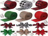 Christmas Wired Edges Fabric Roll Black Red White Buffalo Plaid Wide Craft V1366-AZ2-W-18873