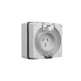 250 15A 3 Flat Pin Surface Socket Outlet, Grey V1202-V1-CLI56SO315GY