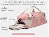Large Travel Duffle Bag Gym Sports Weekender with Shoe Compartment Wet Pocket Lightweight Carry On V888-ELOSUNG44158