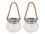 2Pcs Solar Glass Ball Waterproof Automatic LED Rotating Cracked Lantern Light for Lawn Terrace V1294-YM0703-3119230047711