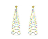 Solar Powered LED Christmas Tree Stake Light Yard Garden Pathway Lights Outdoor 2x Color lights V1263-JX-1730