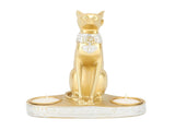 Ancient Egyptian Statue Cat Candle Holder Handwork Creativity Candlestick Egyptian Figurine for V1294-YM0901-3115230130712