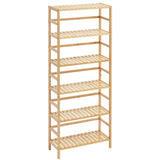 VEVOR Bamboo Bookshelf 6 Tiers Bamboo Ladder Bookcase Rectangle Storage Rack V952-TBSJTBZZZFX69RI3MV0