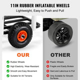 Beach Fishing Cart, 91 kg Load Capacity, Fish and Marine Cart with Two 275 mm Big Wheels Rubber V952-LLKYJC11YC0080XFQV0