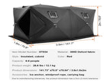 Portable Ice Shelter, 6-8 Person Pop-Up Ice Fishing Tent, 70 Square Feet Fishable Area, Ice Shanty V952-BDBHS141737003OIPV0