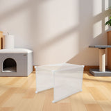 Transparent PVC Cat Litter Box Guard, Home Use, Splash Protection, Easy Entry and Exit V1192-AZ-W-28336