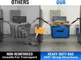 Extra Large Moving Bags, 4 Pack Blue Heavy Duty Totes For Storage with Visible Window, Wrap Around V1258-DP02-C-1095