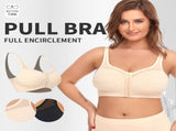 2 Pcs Size XXL Women's Wireless Large-Cup Lace Bra with Front Clasp - Comfortable, Breathable, Black V888-ELOSUNG27595