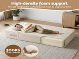 Artiss Folding Sofa Bed Floor Couch 2-in-1 Convertible Futon Loveseat Beige SB-B-SOFA-FD-BG