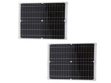 2Pcs 20V 25W Solar Panel 30A Solar Charge Controller Cable Set Photovoltaic System Kit V1294-YM0901-3114210080411