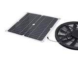 Solar Panel Fan Kit 12W Waterproof Solar Exhaust Fan for Indoors Small Chicken Coops Greenhouses V1294-YM0901-3111240021911