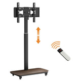 37-75 Inch Electric Height Adjustable Rolling TV Stand - Motorized Floor Mount with Remote Control, V767-U-Z1876-AU