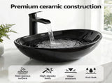 Cefito Bathroom Basin Ceramic Vanity Sink Hand Wash Bowl 41x34cm CB-005-BK1