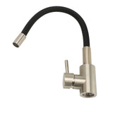 Flexible Kitchen Faucet G1/2 Stainless Steel Rubber Flex Gooseneck Kitchen Sink Mixer Tap with V1294-YM0901-3112240020211
