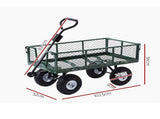 Gardeon Mesh Garden Steel Cart - Green GCT-MESH-360KG-GN