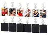 12 Pcs Sublimation Work Card Holder Portable Transportation Leather Badge Holders Printable V1369-AZ3-W-11721
