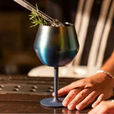 2 Pcs White Detachable Stainless Steel Wine Glass - 14oz Portable Stemmed Goblet for V888-ELOSUNG27233