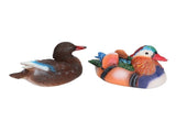 2PCS Floating Mandarin Duck Statue Resin Cute Animal Decor Sculpture Ornament for Outdoor Garden V1294-YM0521-3111230091212