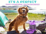 Portable Pet Water Bottle with Built-in Bowl Leak-Proof, Large Capacity 77oz for Camping, Hiking, V1341-ZY-BDSN4FC5-GREEN