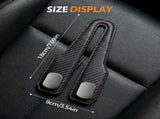 Car Seat Back Double Hook, Universal Premium Stitched Leather and Aluminum-Magnesium Alloy Double V1258-DP02-F-45