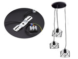 Antique Pendant Lampshade E27 3 Head Retro Unique Style Hanging Light Shade for Home Cafes 85240V V1294-YM0715-3119220094311