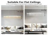 Modern LED Tassel Pendant Light Aluminum Linear Chandelier Dimmable Ceiling Lighting for Dining V767-LT-X119-110-G