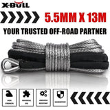 X-BULL 4500LB Electric Winch 12V Winch Boat Trailer ATV Steel Cable With 5.5MX13M Synthetic Rope V211-AUEB-AXEW017XBSR002