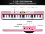 Karrera 61-Key Electronic Keyboard with LCD and Touch Response in Pink CHJ-291 EKB-CHJ-291-PK