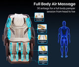 FORTIA Electric Massage Chair Zero Gravity Heating Massager Full Body Shiatsu Recliner, Remote V219-MSGECHFORA8BR