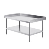 Stainless Steel Work Table, 762 x 1219 x 660 mm Commercial Food Prep Worktable, 3-Sided Backsplash V952-CFBXGGZTSBT3X3G63V0