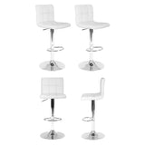 Artiss 4x Bar Stools Leather Gas Lift White BA-TW-NEW1055-WHX4