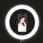LED Selfie Ring Light with Tripod Stand & Cell Phone Holder for Live Stream/Makeup V563-PE0153
