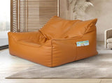 Marlow Bean Bag Chair Cover PU Indoor Brown BEAN1009-BR_NZ